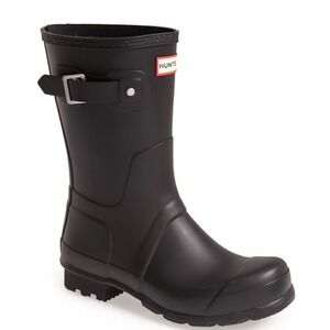 HUNTER Original Short Waterproof Rain Boot, Rubber Black, Size‎ 11, NWT
